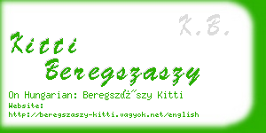 kitti beregszaszy business card